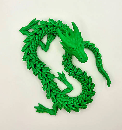 Hračky - Flexibilný drak – hračka plná fantázie!  (Drak z  klasického PLA plastu) - 17305521_