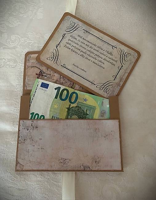 Papiernictvo - Krabičková obálka na peniaze s osobným venovaním - 17308375_
