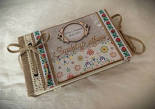 Papiernictvo - Svadobný fotoalbum vo folklór štýle - 17308400_