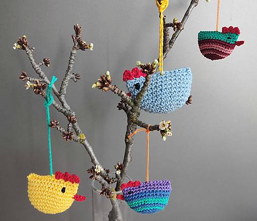 Dekorácie - Dve sliepočky - 17310304_