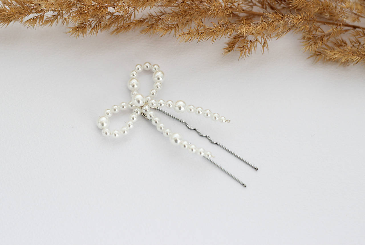 Perlové svadobné sponky do vlasov Júlia (Stredná)
