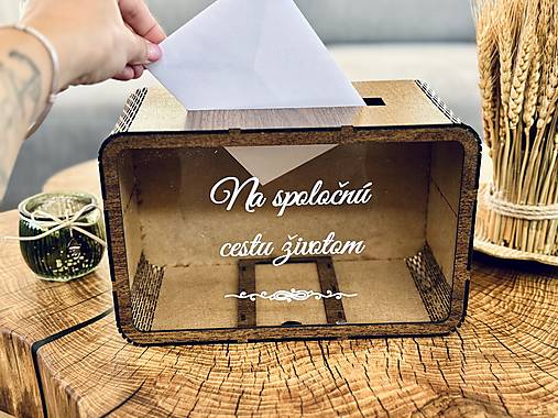 Dekorácie - Svadobná pokladnička - 17309821_