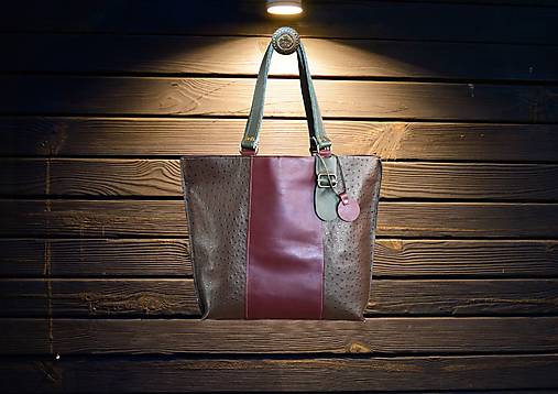 Kabelky - Kožená shopper kabelka / taška 2226 - 17310783_