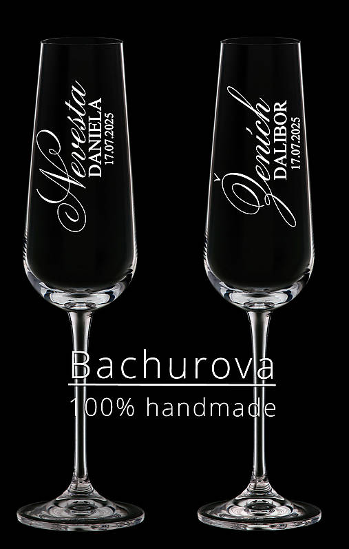 Nádoby - Svadobné poháre  - 17309024_