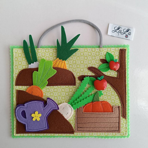 Hračky - Záhradka - quiet book karta - 17311558_