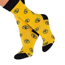 Ponožky, pančuchy, obuv - (C39) Ponožky Smajlík žltý - 17309745_
