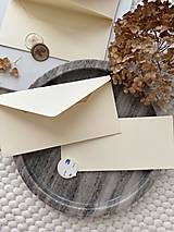 Papiernictvo - Krémová obálka na peniaze BLOOM 3v1 (obálka, pečať, list) (Náhradný list na text) - 17309045_