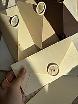 Papiernictvo - Krémová obálka na peniaze BLOOM 3v1 (obálka, pečať, list) (Náhradný list na text) - 17309260_