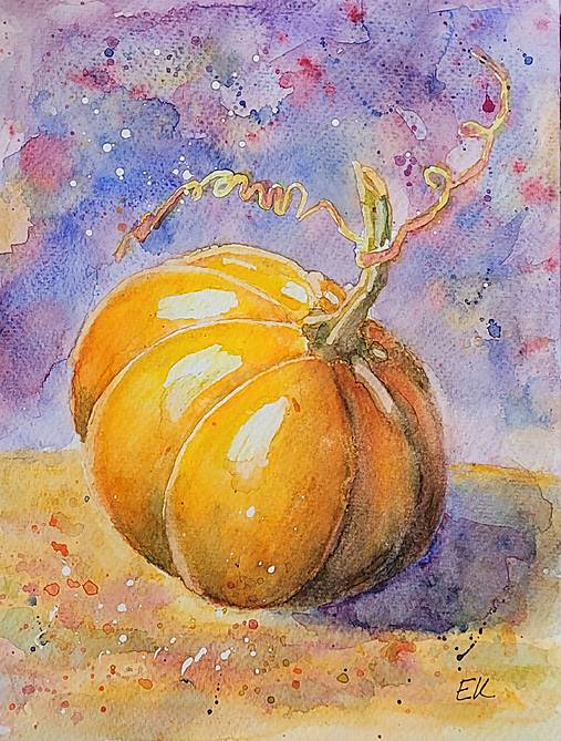 Obrazy - Tekvička č.2 (18 x 24 cm) - 17312293_