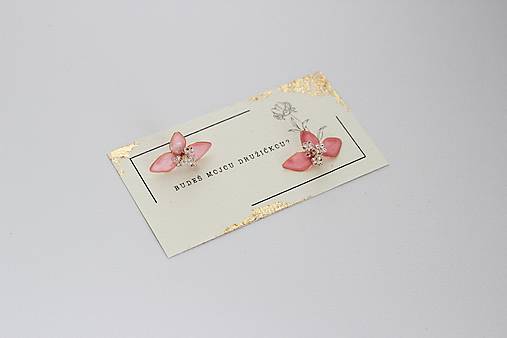 Náušnice pre družičky – nežný darček od nevesty (Ružová)