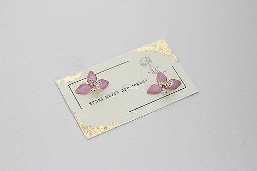 Náušnice pre družičky – nežný darček od nevesty (Fialová)