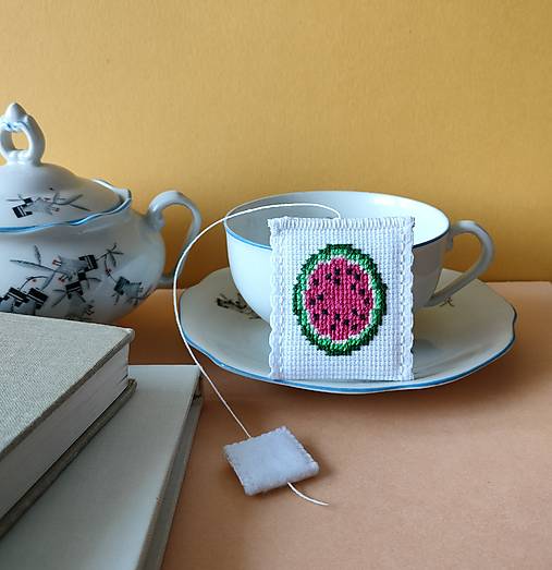 Papiernictvo - Záložka do knihy, Ovocný čaj,  Melón - 17312363_