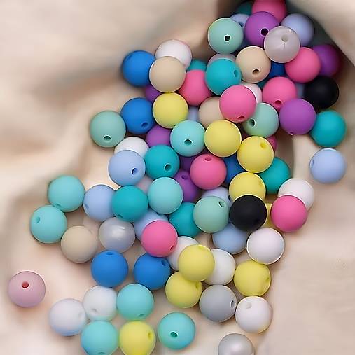 Korálky - Silikónové korálky 12mm - 17314292_