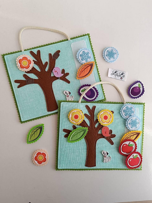 Hračky - Štyri ročné obdobia - quiet book karta - 17312031_