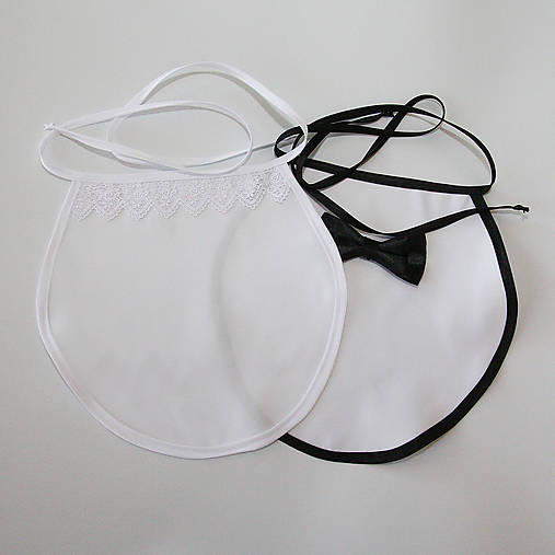 Svadobné podbradníky " nevesta a ženích "