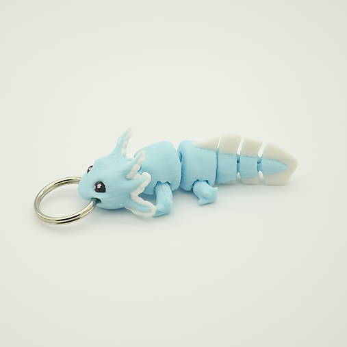 Kľúčenky - Prívesok kľúčenka AXOLOTL (Modrá) - 17314069_