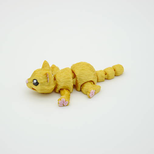 Kľúčenky - Prívesok kľúčenka MAČKA (Zlatá) - 17314082_