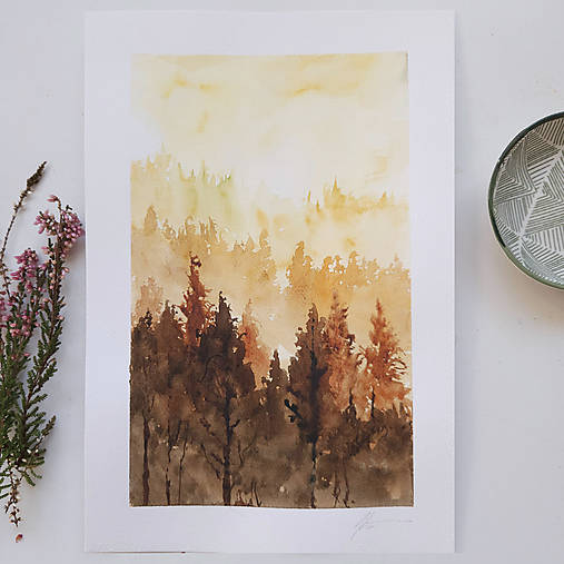 Kresby - AKVAREL - Les A4  - 17315881_