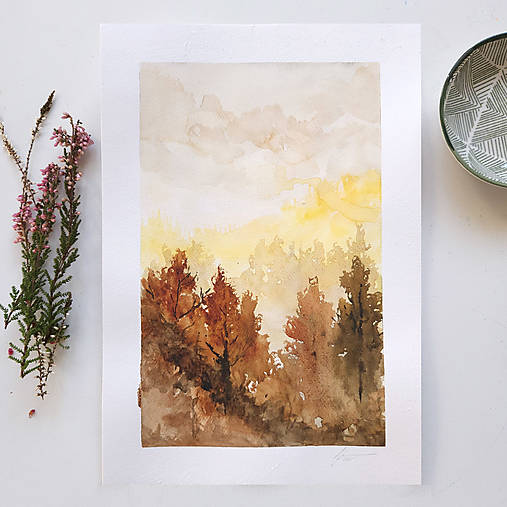 Kresby - AKVAREL - Les A4  - 17315884_