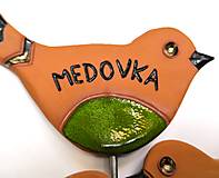Dekorácie - Keramický bylinkový zápich do záhrady VTÁČIK - 17316139_