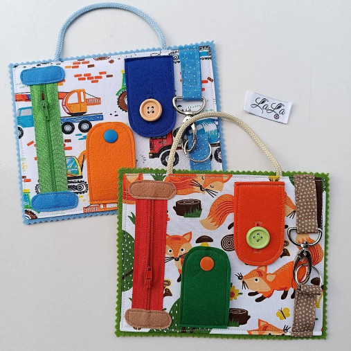 Hračky - Zapínanie - quiet book karta (Autá) - 17316167_