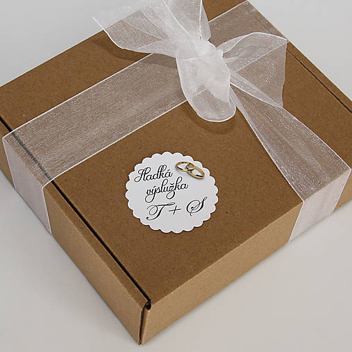 Etiketa na svadobnú výslužku