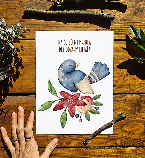 Grafika - Print Odvaha lietať - 17319140_