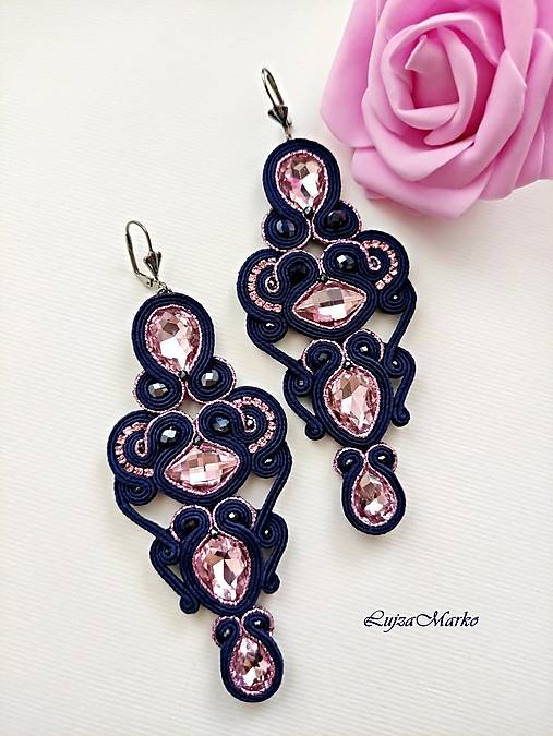 Náušnice - Molly soutache náušnice - 17319315_