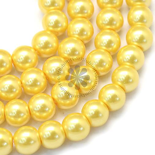 Korálky - (0106) Sklenené perly, 6 mm - 10 g (cca 35 ks) - 17322273_