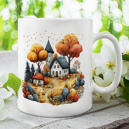 Nádoby - KRAJINKA 4 keramický hrnček  - 17320543_