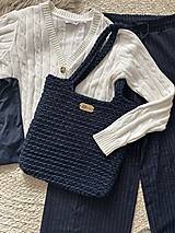 Kabelky - Maxi pletená kabelka shopperka - 17320838_