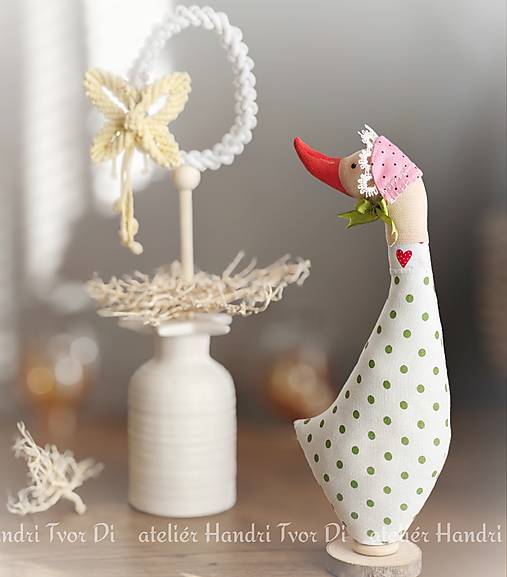 Dekorácie - Husička dekor 3 - 17322842_