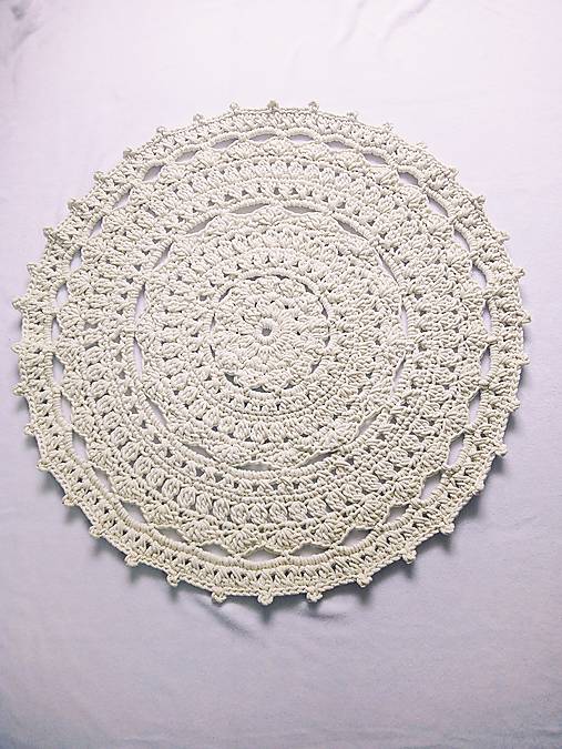 Úžitkový textil - Háčkovaný koberec MANDALA - 17324427_