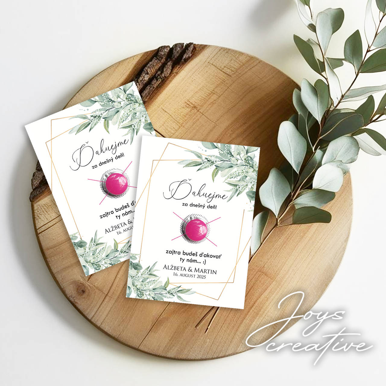 Kartička na tabletku ako darček pre hostí