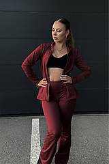 Mikiny - Termo bundička BURGUNDY - 17322741_