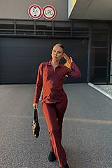 Mikiny - Termo bundička BURGUNDY - 17322742_