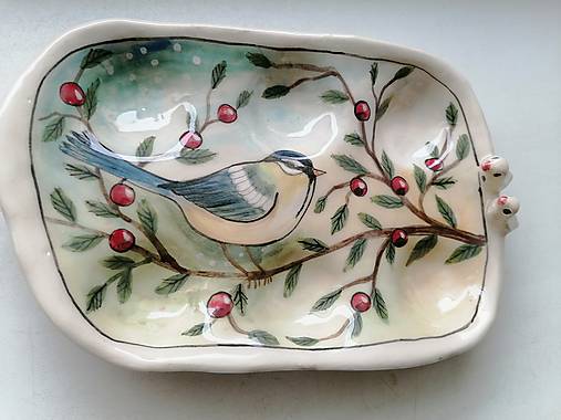 Nádoby - keramika.. veľkonočná tácka na vajíčka.. - 17323960_