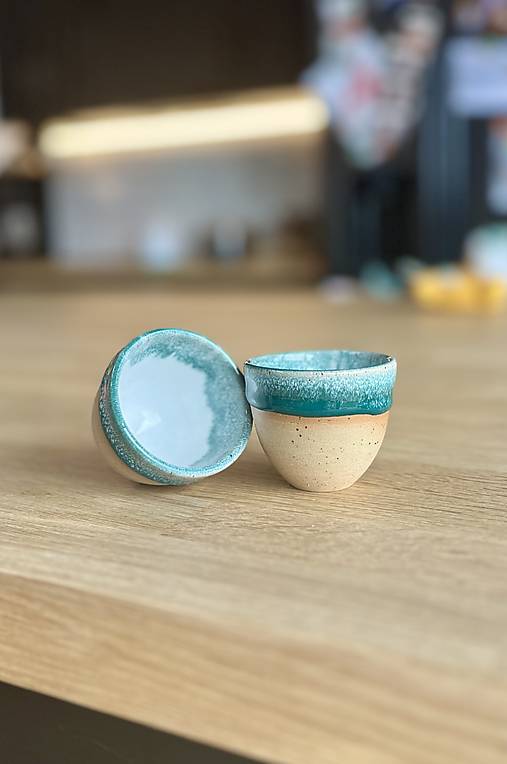 Espresso pohárik (zelená) kamenina