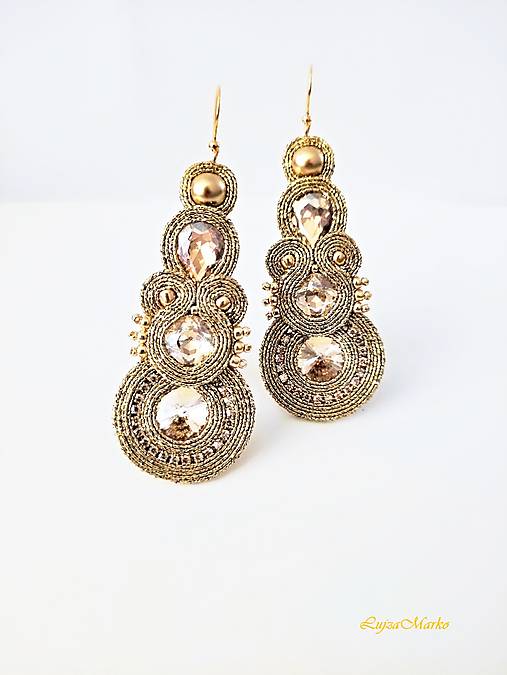 Náušnice - Arleta soutache náušnice - 17324466_