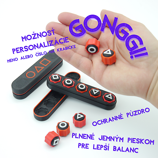 Hračky - Čierne Plnené Gonggi - Najlepšia Verzia - Možnosť Personalizácie - 17322387_