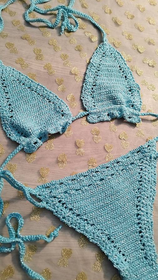 Plavky - Háčkované plavky  - 17322765_