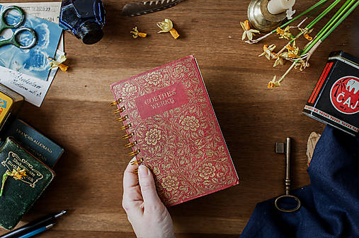 Papiernictvo - Goethe - upcyklovaný zápisník/skicár - 17323088_