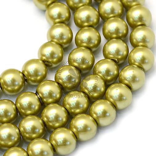 Korálky - (1629) Sklenené perly, 6 mm - 10 g (cca 35 ks) - 17328340_