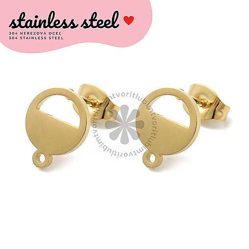 Komponenty - (0247) Náušnicové puzetky, 10 mm - 1 pár - 17328480_