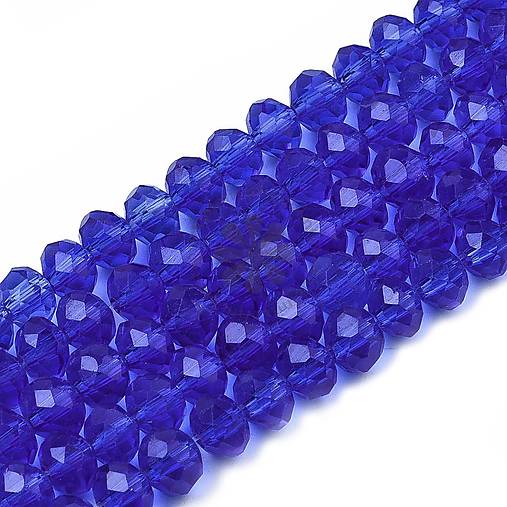 Korálky - (0270) Sklenené brúsené korálky, 4x3 mm - 110 ks - 17328531_