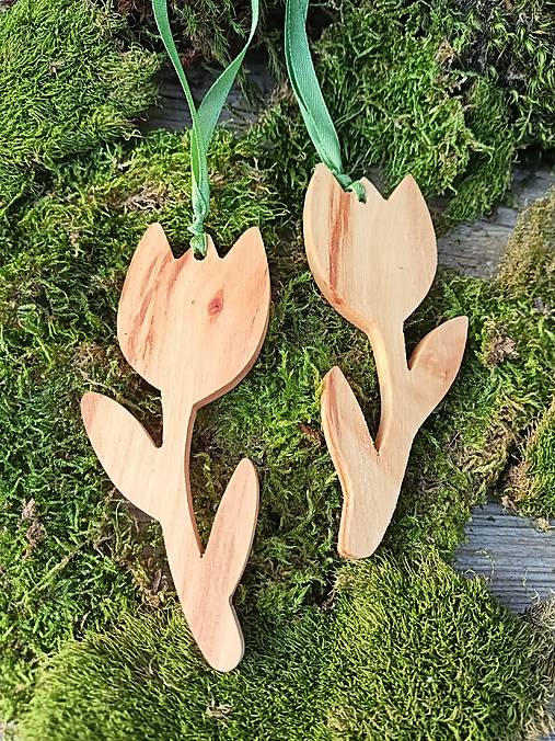 Dekorácie - Veľkonočná drevená dekorácia "tulipán" - 17327512_