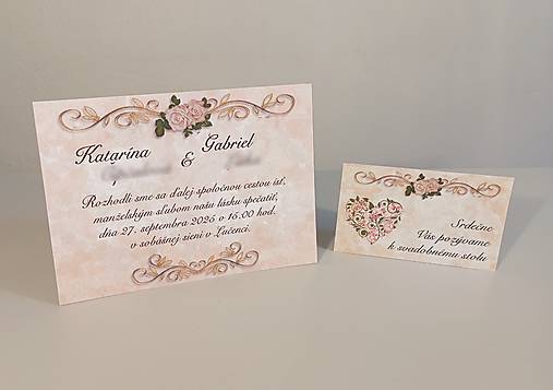 Papiernictvo - Svadobné oznamko - vintage s pozvaním - 17326087_