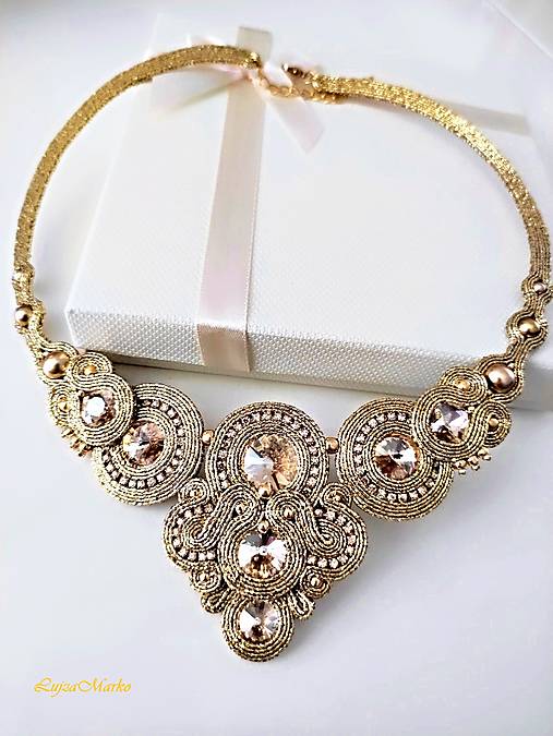 Náhrdelníky - Arleta soutache náhrdelník - 17327605_