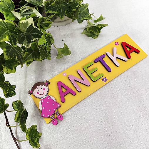 Tabuľky - menovka pre Anetku - 17330696_