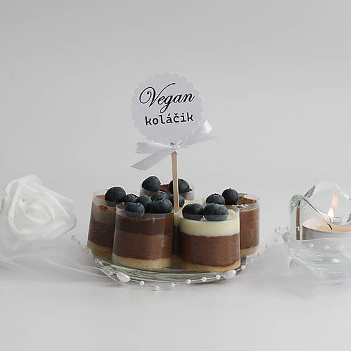 Zápichy do koláčov s mašličkou  - set 15 ks